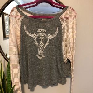 WE THE FREE western flare top